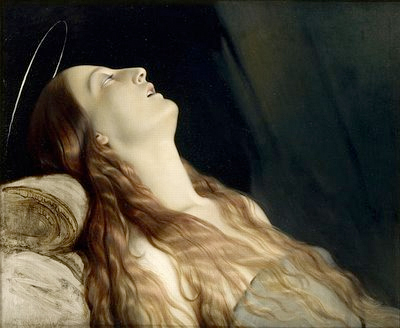 Louise, 31, on her deathbed, painted by her husband Paul Delaroche c. 1845