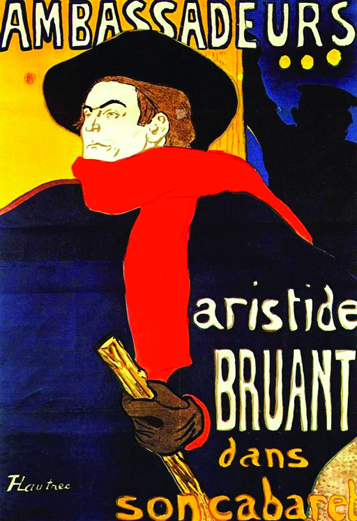 Silhouette of host Rodolphe Salis by Charles Gerschel, 1895