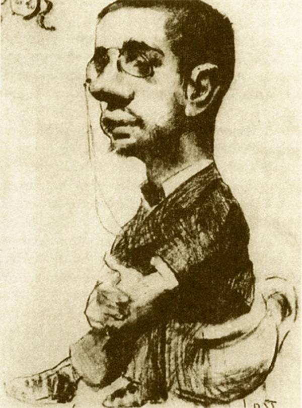 Lautrec, satirical self portrait