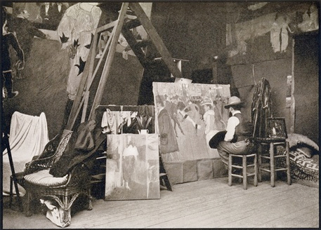 Lautrec painting in the Caulaincourt studio/apartment