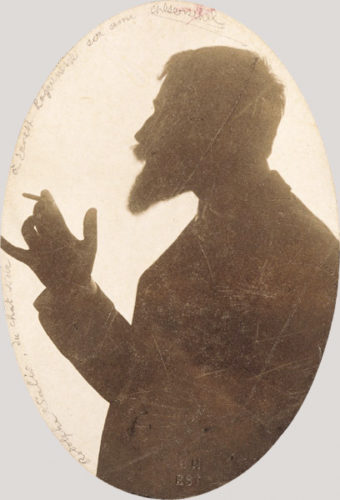 Silhouette of host Rodolphe Salis by Charles Gerschel, 1895