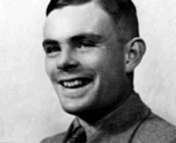 Turing smiling